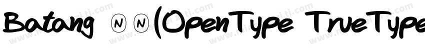 Batang 常规(OpenType TrueType) (Versi字体转换
